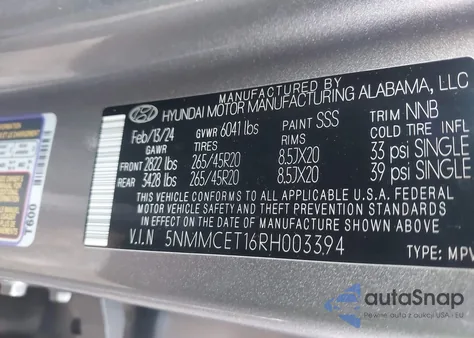 2024 Genesis Electrified Gv70 Advanced Awd from USA, damaged, VIN 5NMMCET16RH003394